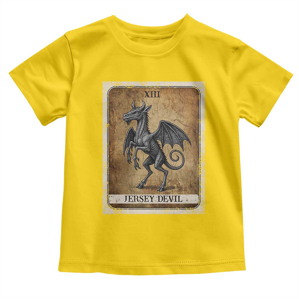 Jersey Devil Toddler T Shirt Horror Tarot Card Urban Legends Gift TS12 Daisy Print Your Wear