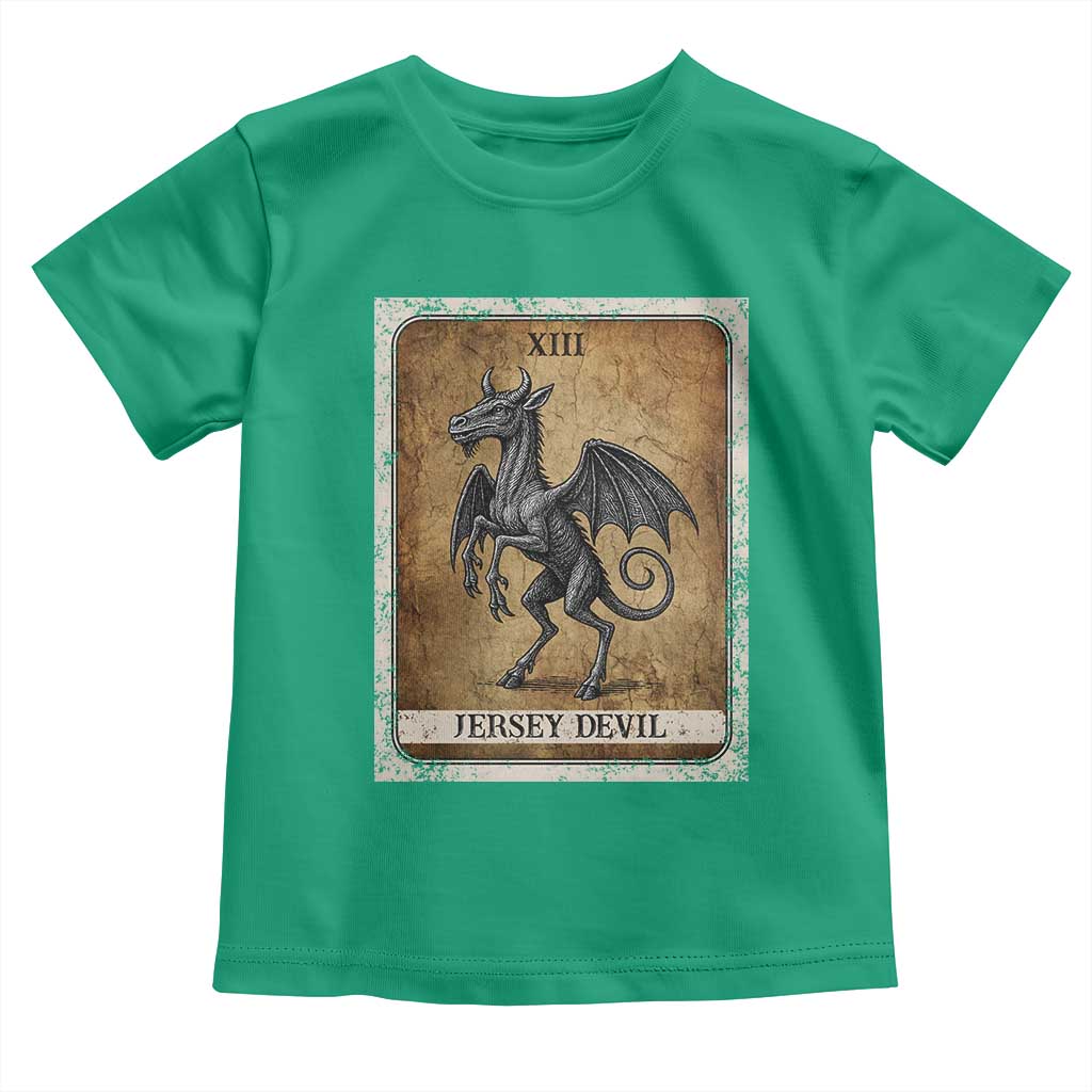 Jersey Devil Toddler T Shirt Horror Tarot Card Urban Legends Gift TS12 Irish Green Print Your Wear