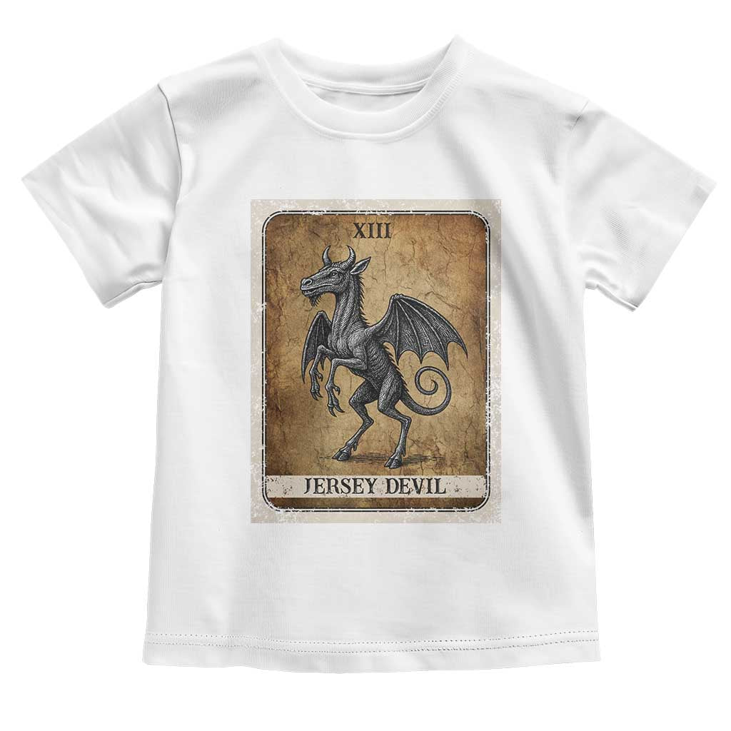 Jersey Devil Toddler T Shirt Horror Tarot Card Urban Legends Gift TS12 White Print Your Wear