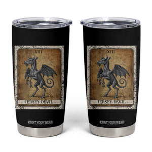 Jersey Devil Tumbler Cup Horror Tarot Card Urban Legends Gift TS12 Black Print Your Wear