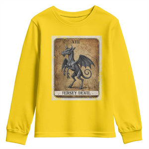 Jersey Devil Youth Sweatshirt Horror Tarot Card Urban Legends Gift TS12 Daisy Print Your Wear