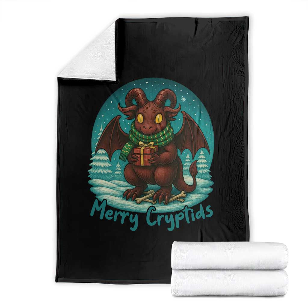Jersey Devil Throw Blanket Merry Cryptidmas Funny Christmas Gift TS12 Black Print Your Wear