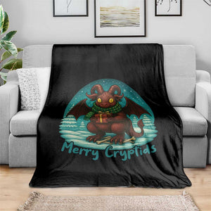 Jersey Devil Throw Blanket Merry Cryptidmas Funny Christmas Gift TS12 Print Your Wear