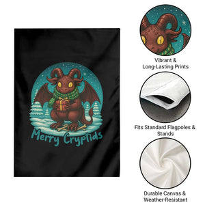 Jersey Devil Garden Flag Merry Cryptidmas Funny Christmas Gift TS12 Print Your Wear