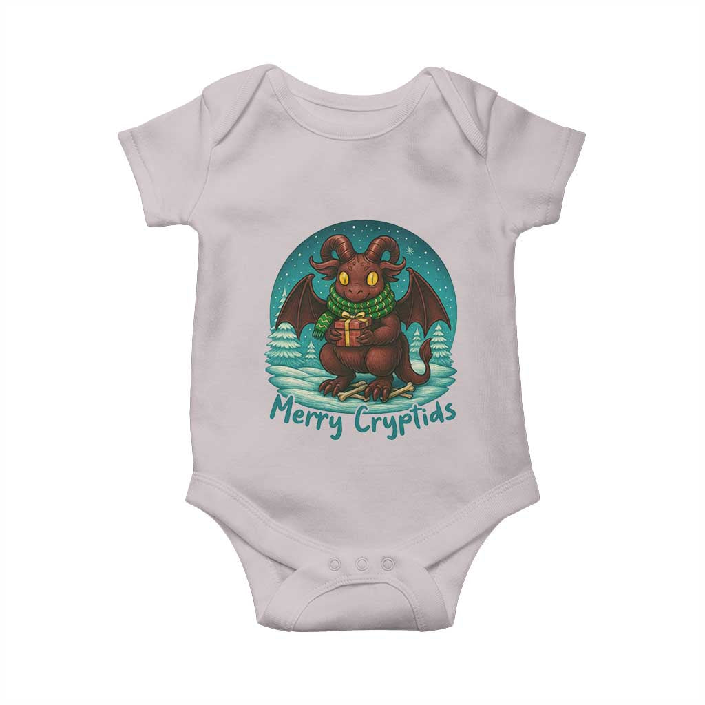 Jersey Devil Baby Onesie Merry Cryptidmas Funny Christmas Gift TS12 Ice Gray Print Your Wear