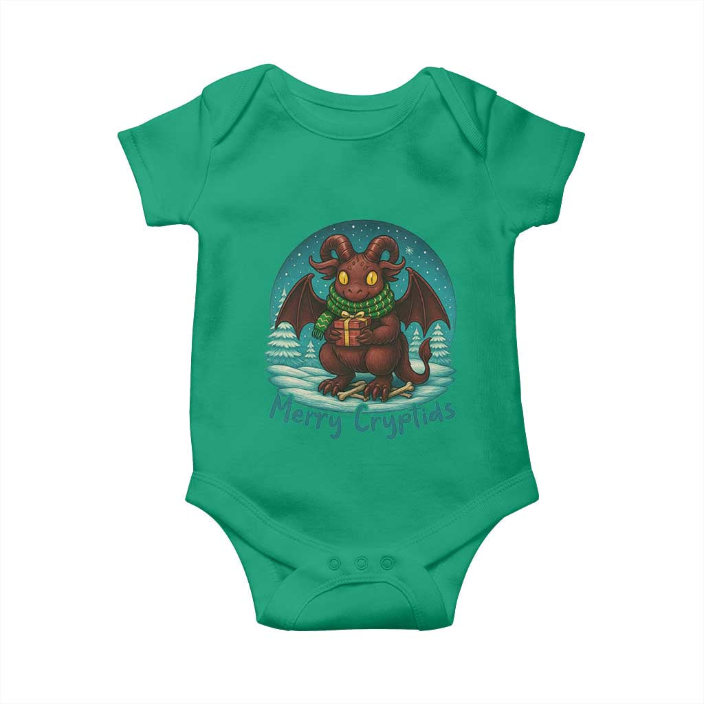 Jersey Devil Baby Onesie Merry Cryptidmas Funny Christmas Gift TS12 Irish Green Print Your Wear