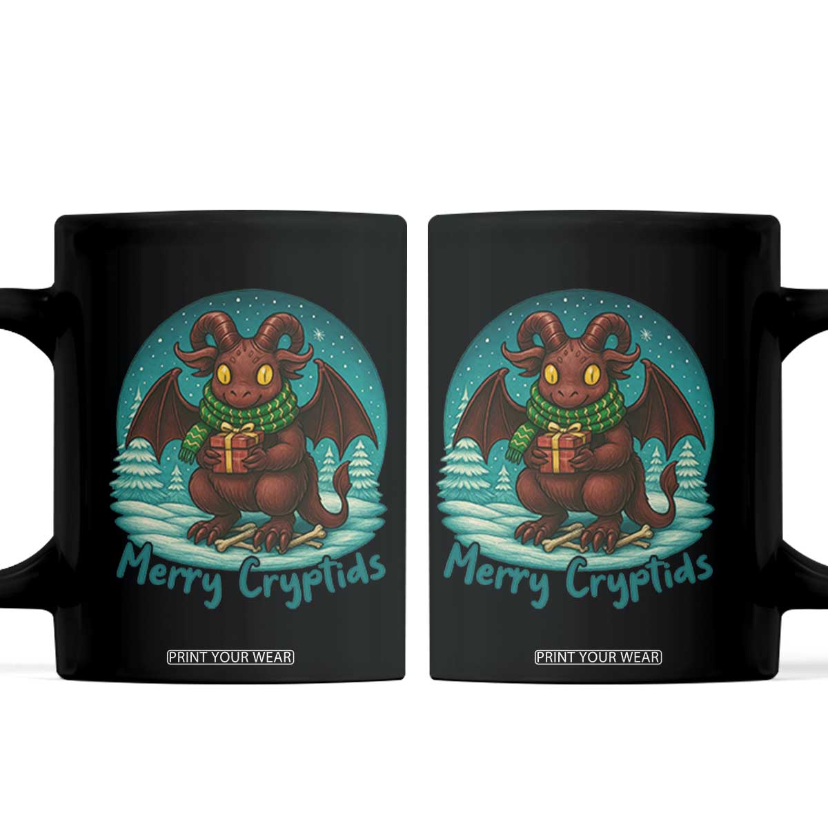 Jersey Devil Coffee Mug Merry Cryptidmas Funny Christmas Gift TS12 Black Print Your Wear