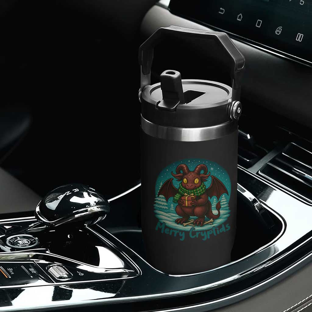 Jersey Devil Flip Straw Tumbler Merry Cryptidmas Funny Christmas Gift TS12 Print Your Wear