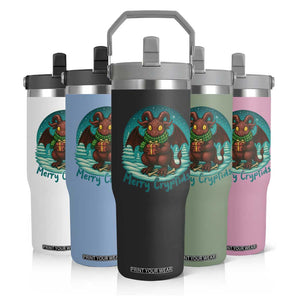 Jersey Devil Flip Straw Tumbler Merry Cryptidmas Funny Christmas Gift TS12 Print Your Wear