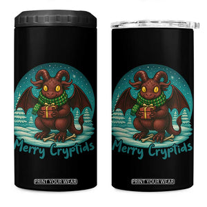 Jersey Devil 4 in 1 Can Cooler Tumbler Merry Cryptidmas Funny Christmas Gift TS12 One Size: 16 oz Black Print Your Wear