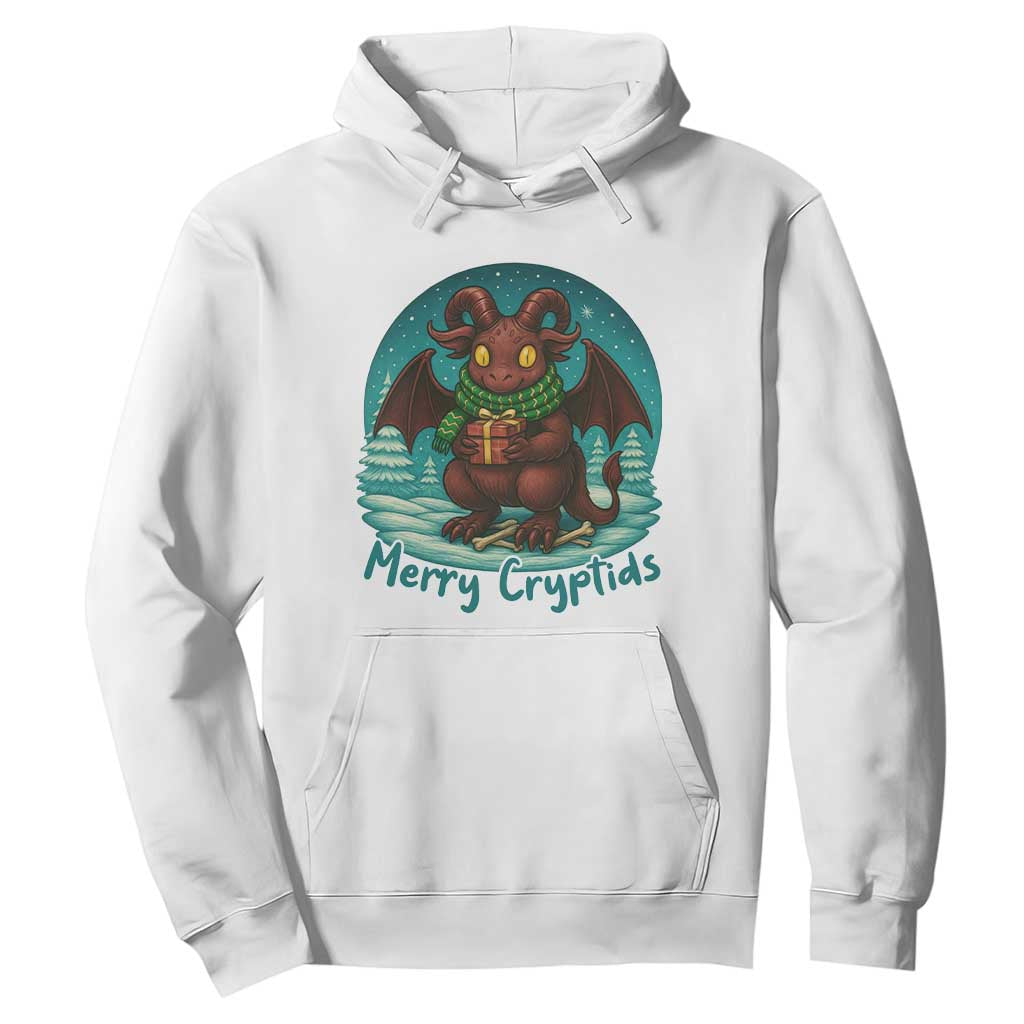 Jersey Devil Hoodie Merry Cryptidmas Funny Christmas Gift TS12 White Print Your Wear