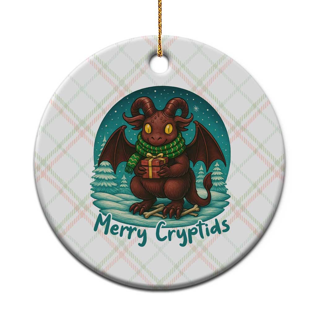 Jersey Devil Ceramic Ornament Merry Cryptidmas Funny Xmas Gift TS12 1pc Christmas Plaid Print Your Wear