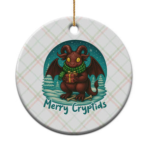 Jersey Devil Ceramic Ornament Merry Cryptidmas Funny Xmas Gift TS12 1pc Christmas Plaid Print Your Wear