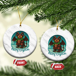 Jersey Devil Ceramic Ornament Merry Cryptidmas Funny Xmas Gift TS12 1pc White Marble Print Your Wear