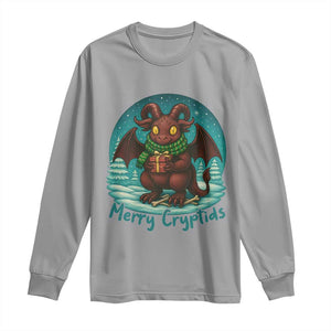 Jersey Devil Long Sleeve Shirt Merry Cryptidmas Funny Christmas Gift TS12 Sport Gray Print Your Wear