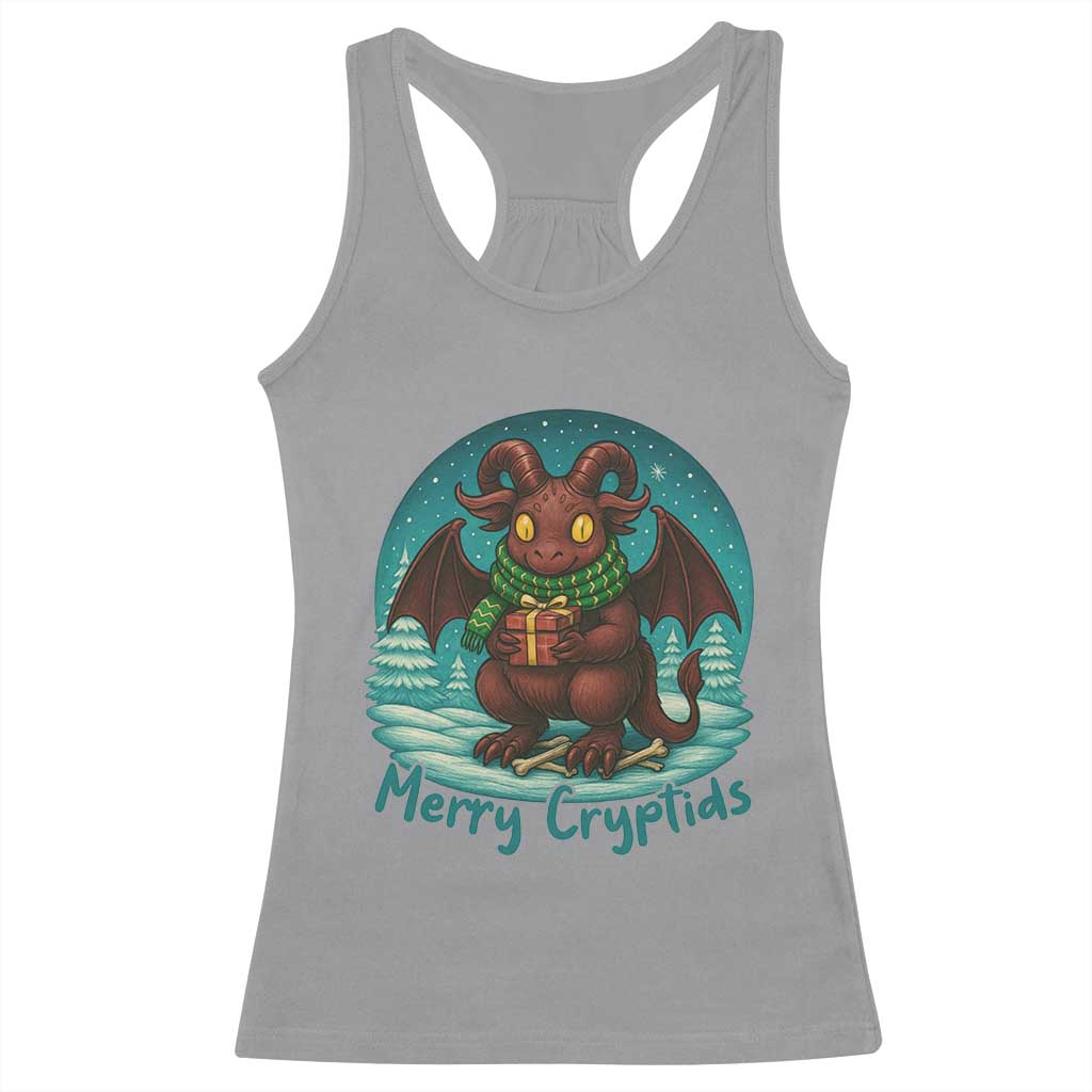 Jersey Devil Racerback Tank Top Merry Cryptidmas Funny Christmas Gift TS12 Sport Gray Print Your Wear