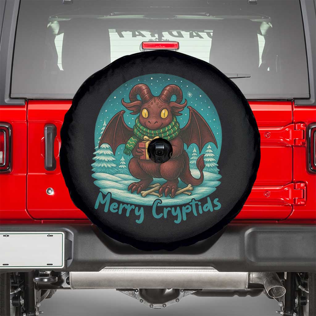Jersey Devil Spare Tire Cover Merry Cryptidmas Funny Christmas Gift TS12 Black Print Your Wear