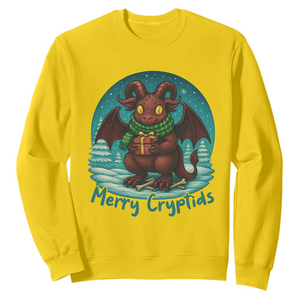 Jersey Devil Sweatshirt Merry Cryptidmas Funny Christmas Gift TS12 Daisy Print Your Wear
