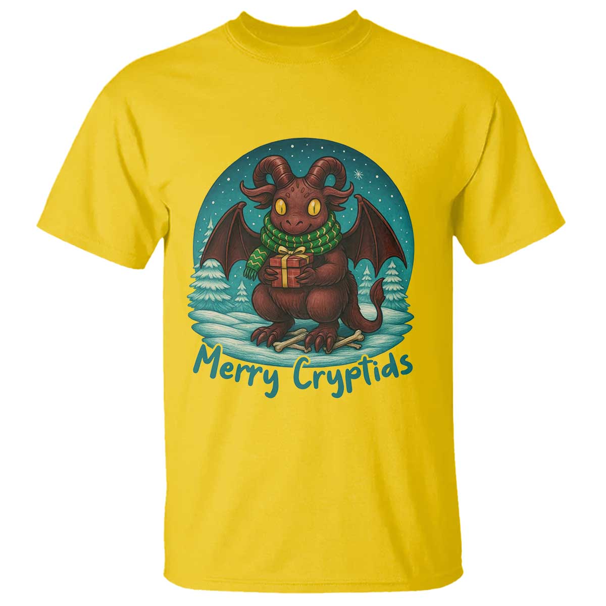 Jersey Devil T Shirt Merry Cryptidmas Funny Christmas Gift TS12 Daisy Print Your Wear