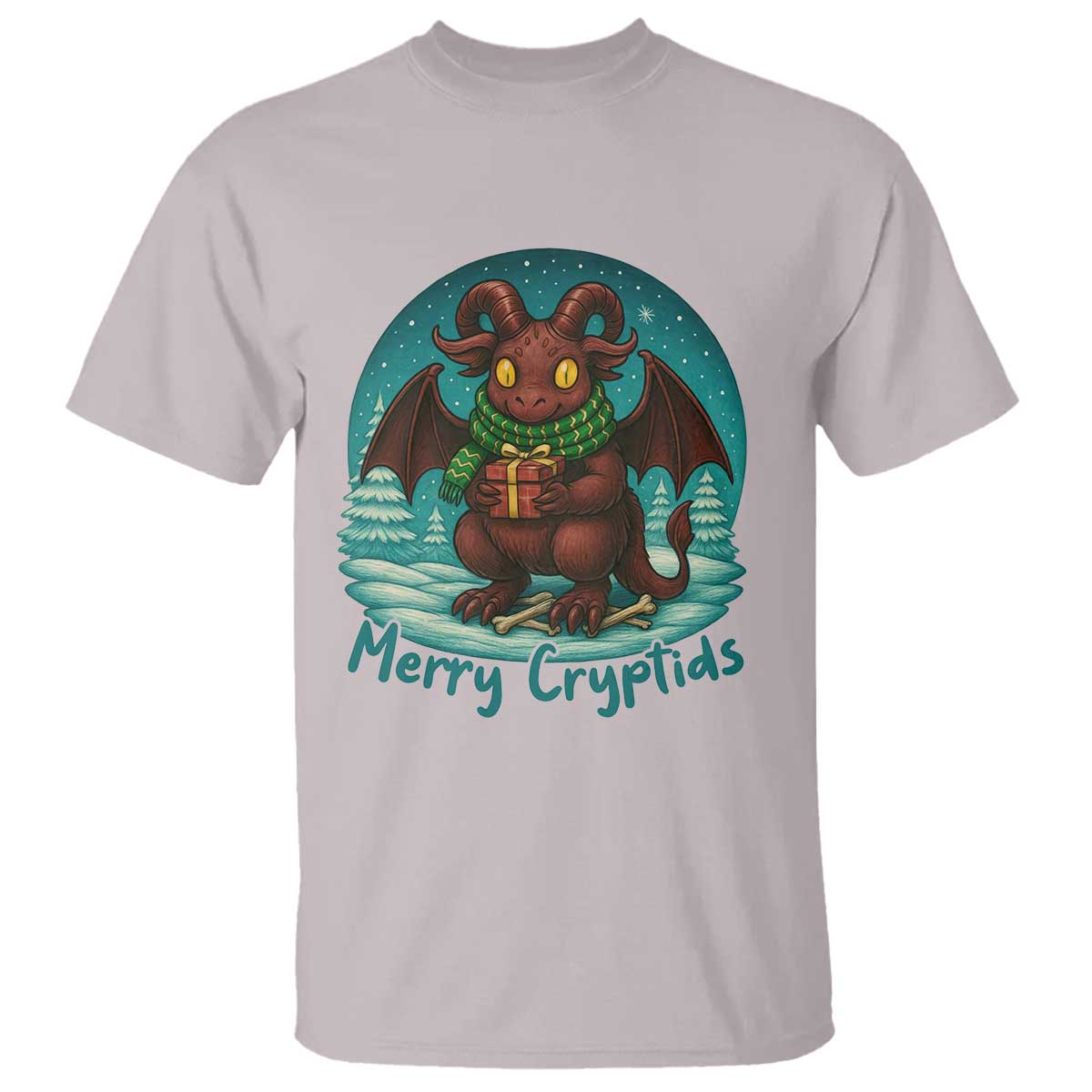 Jersey Devil T Shirt Merry Cryptidmas Funny Christmas Gift TS12 Ice Gray Print Your Wear