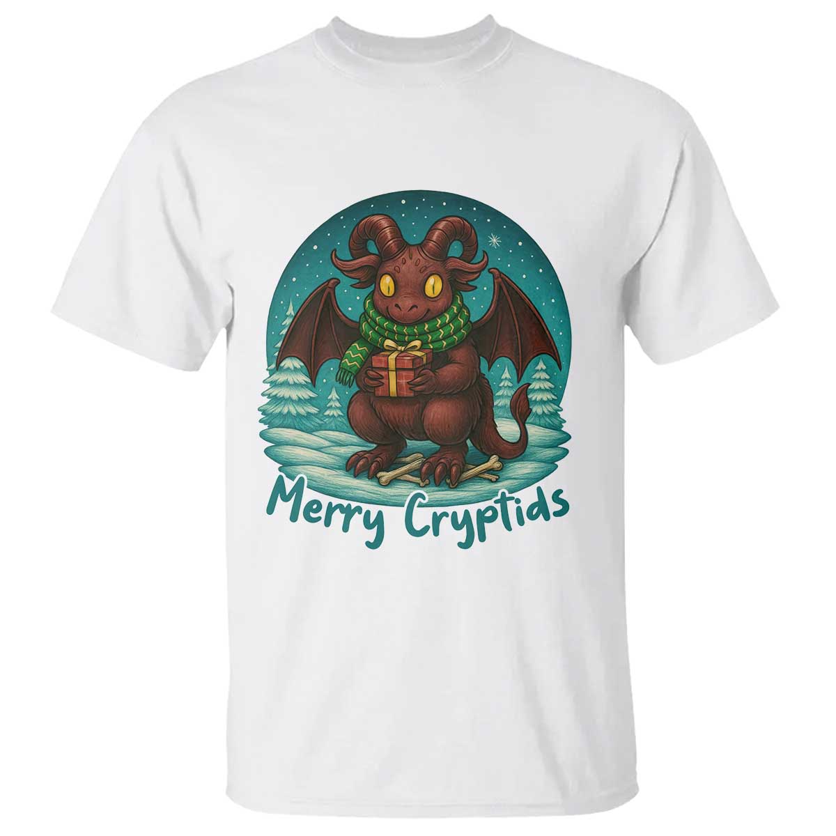Jersey Devil T Shirt Merry Cryptidmas Funny Christmas Gift TS12 White Print Your Wear
