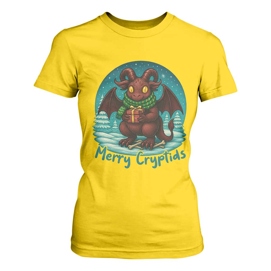 Jersey Devil T Shirt For Women Merry Cryptidmas Funny Christmas Gift TS12 Daisy Print Your Wear