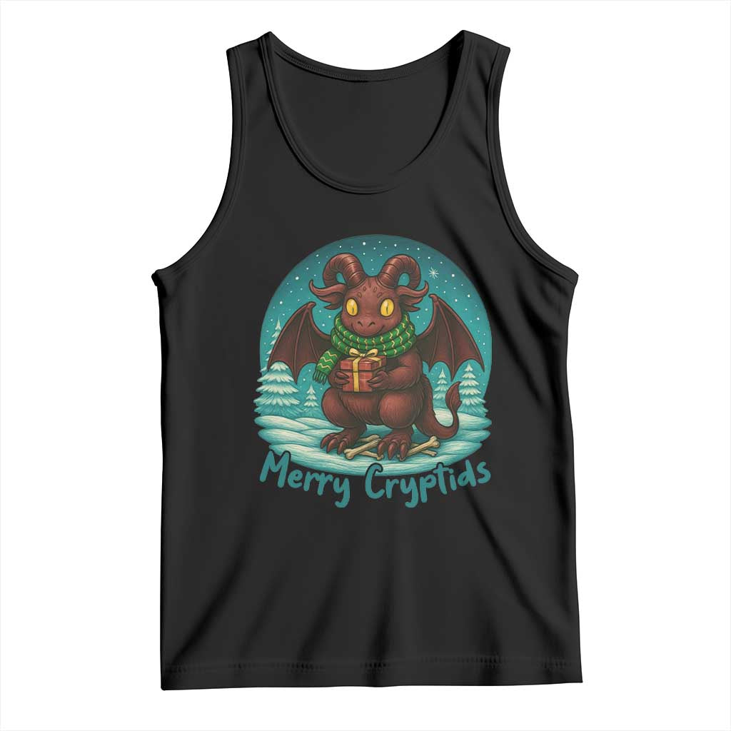 Jersey Devil Tank Top Merry Cryptidmas Funny Christmas Gift TS12 Black Print Your Wear