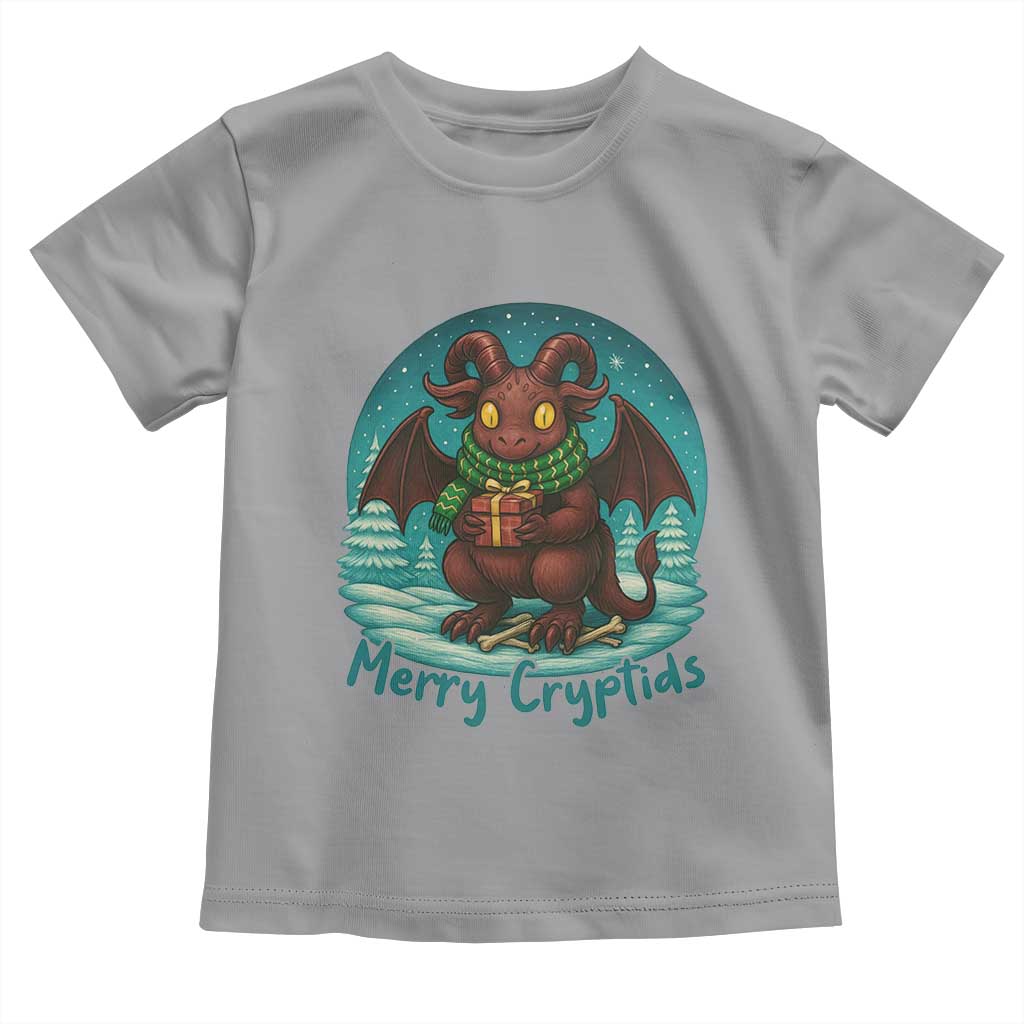 Jersey Devil Toddler T Shirt Merry Cryptidmas Funny Christmas Gift TS12 Sport Gray Print Your Wear