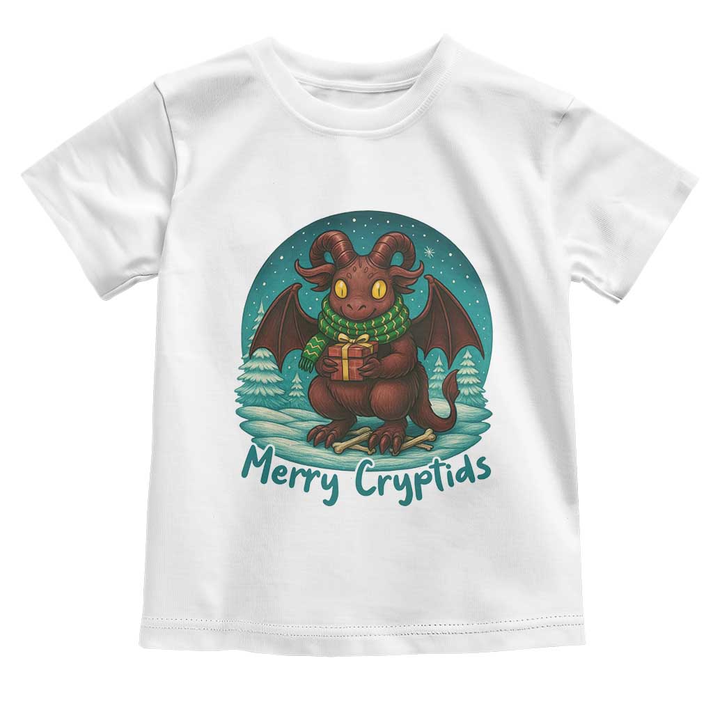 Jersey Devil Toddler T Shirt Merry Cryptidmas Funny Christmas Gift TS12 White Print Your Wear