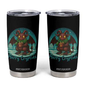 Jersey Devil Tumbler Cup Merry Cryptidmas Funny Christmas Gift TS12 Black Print Your Wear