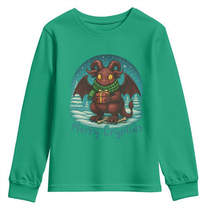 Jersey Devil Youth Sweatshirt Merry Cryptidmas Funny Christmas Gift TS12 Irish Green Print Your Wear