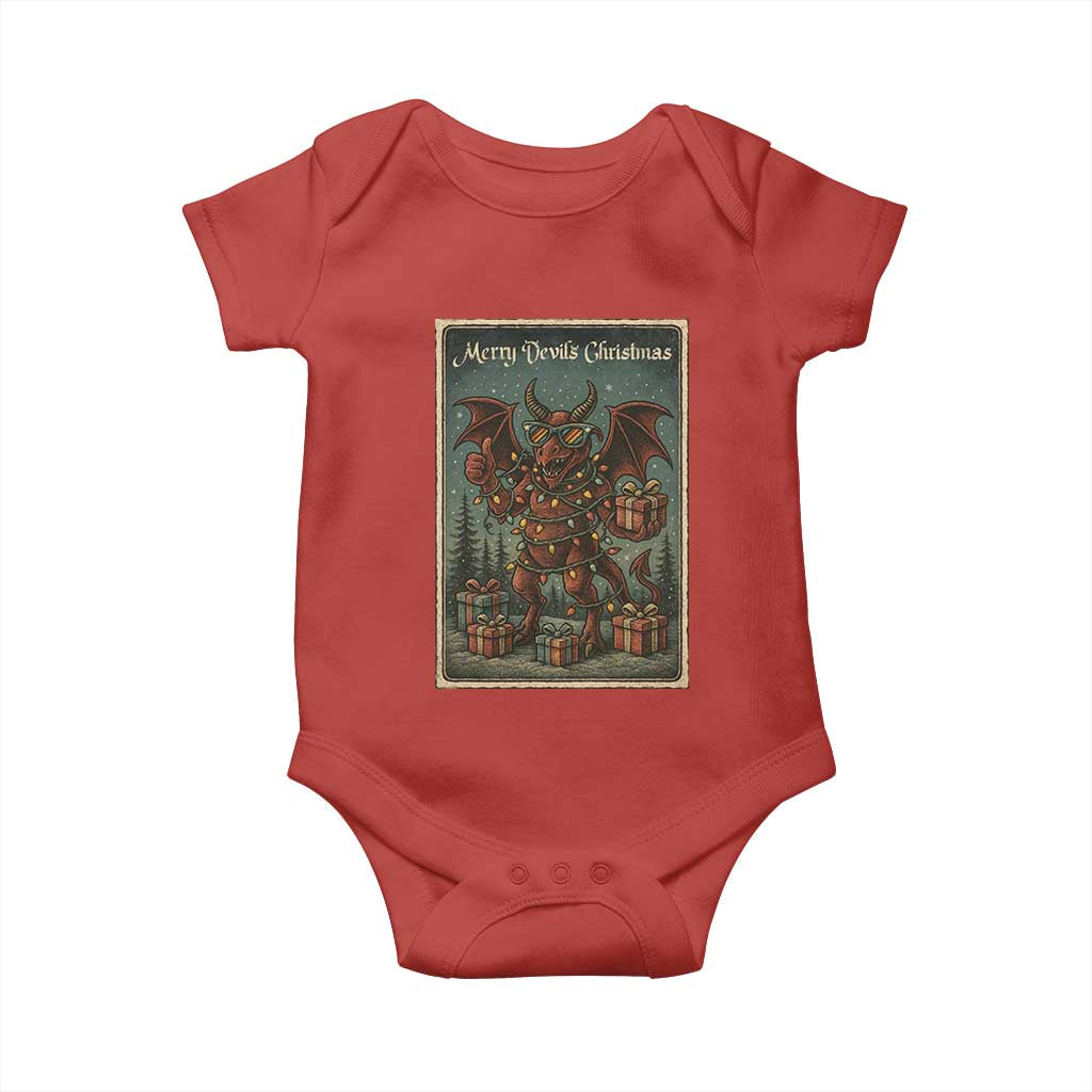 Jersey Devil Merry Devils Christmas Gift Baby Onesie TS12 Red Print Your Wear