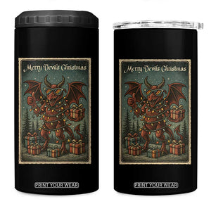 Jersey Devil Merry Devils Christmas Gift 4 in 1 Can Cooler Tumbler TS12 One Size: 16 oz Black Print Your Wear