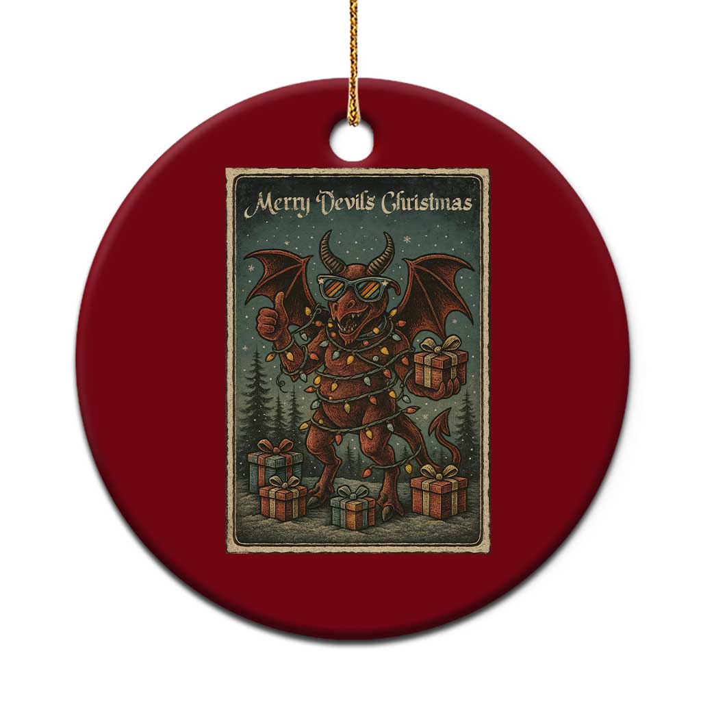 Jersey Devil Merry Devils Xmas Gift Ceramic Ornament TS12 1pc Red Print Your Wear