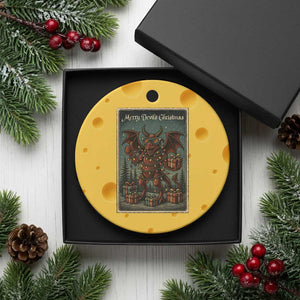 Jersey Devil Merry Devils Xmas Gift Ceramic Ornament TS12 1pc Yellow Cheese Print Your Wear
