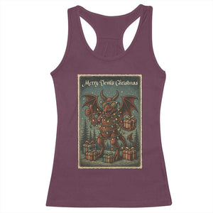 Jersey Devil Merry Devils Christmas Gift Racerback Tank Top TS12 Maroon Print Your Wear