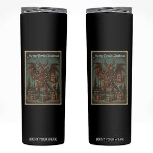 Jersey Devil Merry Devils Christmas Gift Skinny Tumbler TS12 Black Print Your Wear