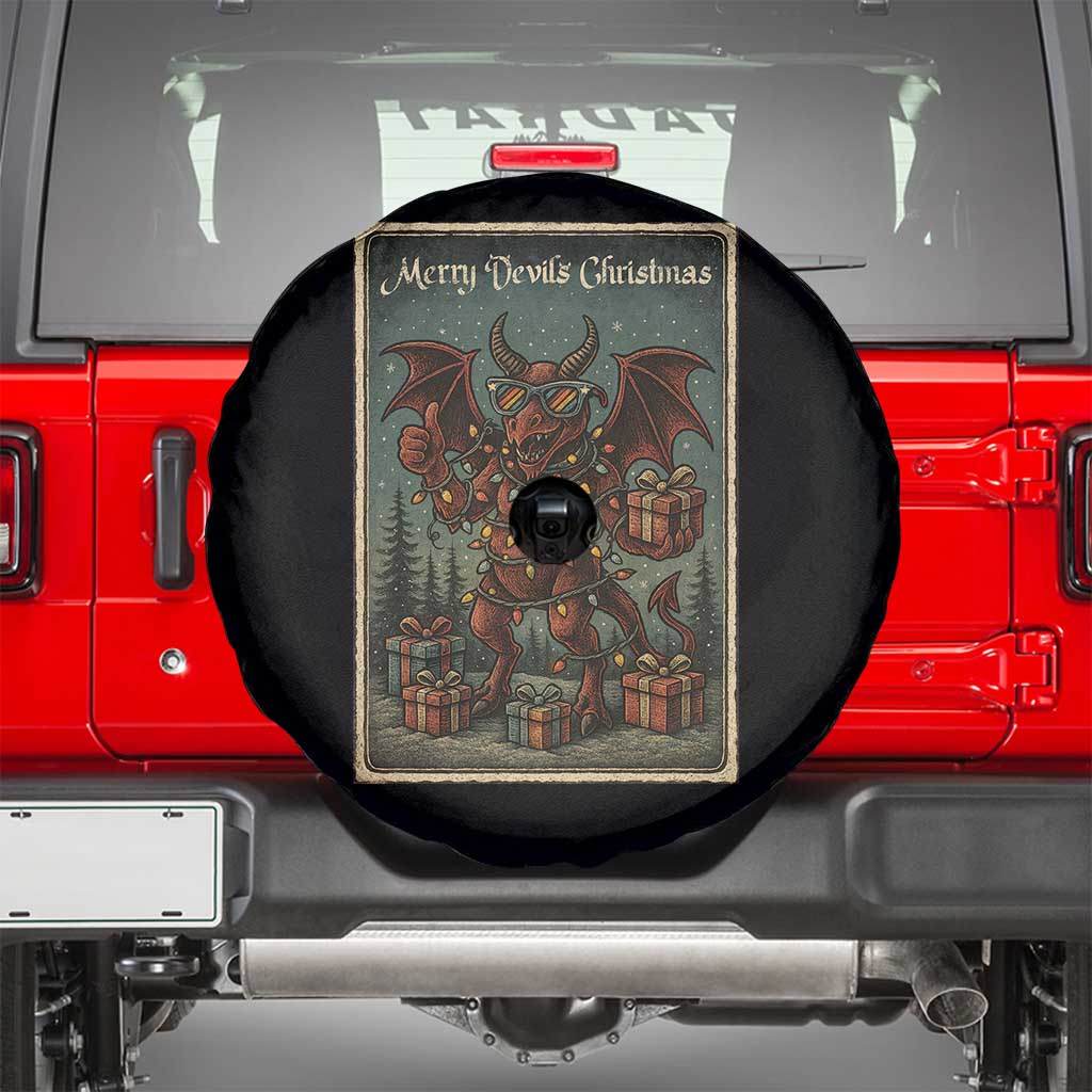 Jersey Devil Merry Devils Christmas Gift Spare Tire Cover TS12 Black Print Your Wear