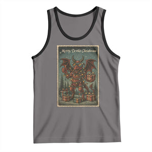 Jersey Devil Merry Devils Christmas Gift Tank Top TS12 Deep Heather Black Print Your Wear