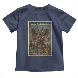 Jersey Devil Merry Devils Christmas Gift Toddler T Shirt TS12 Navy Print Your Wear