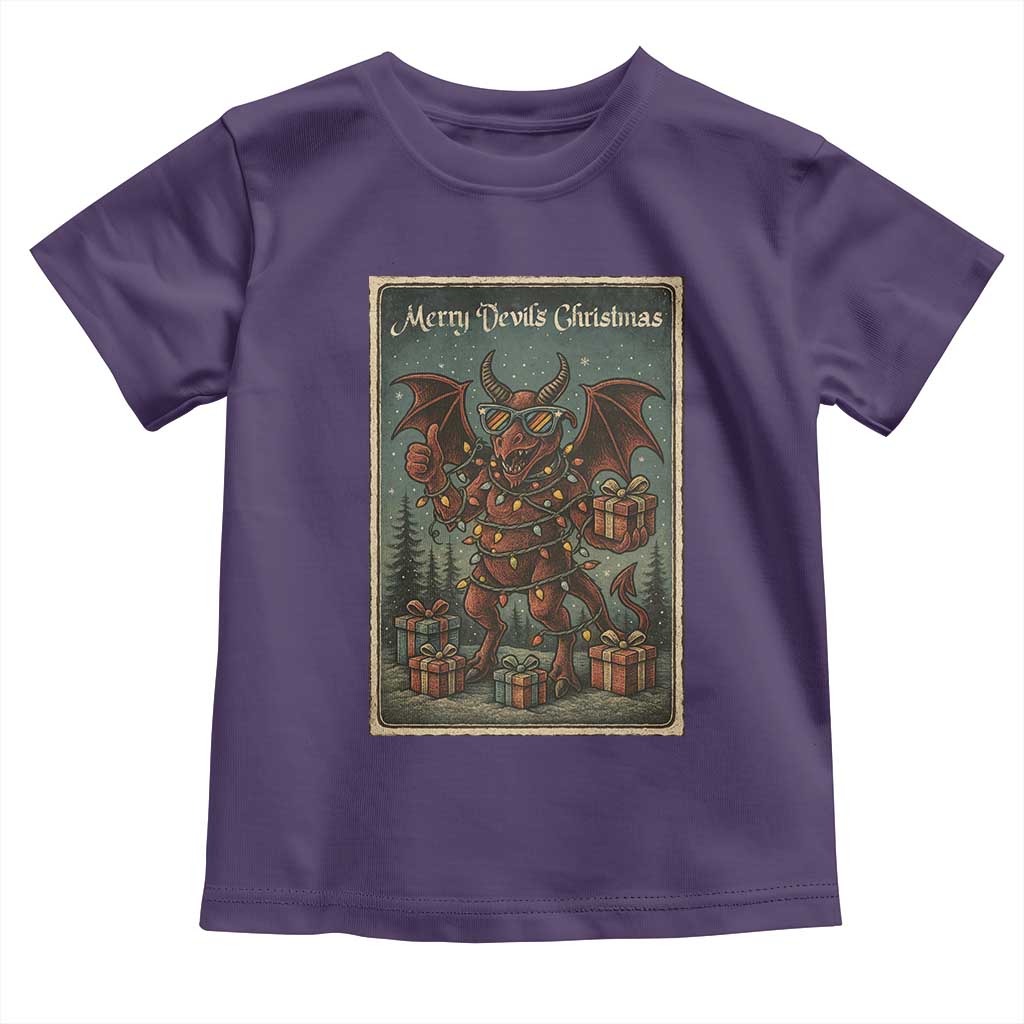 Jersey Devil Merry Devils Christmas Gift Toddler T Shirt TS12 Purple Print Your Wear