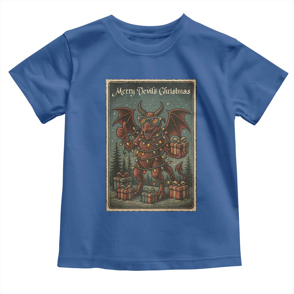 Jersey Devil Merry Devils Christmas Gift Toddler T Shirt TS12 Royal Blue Print Your Wear