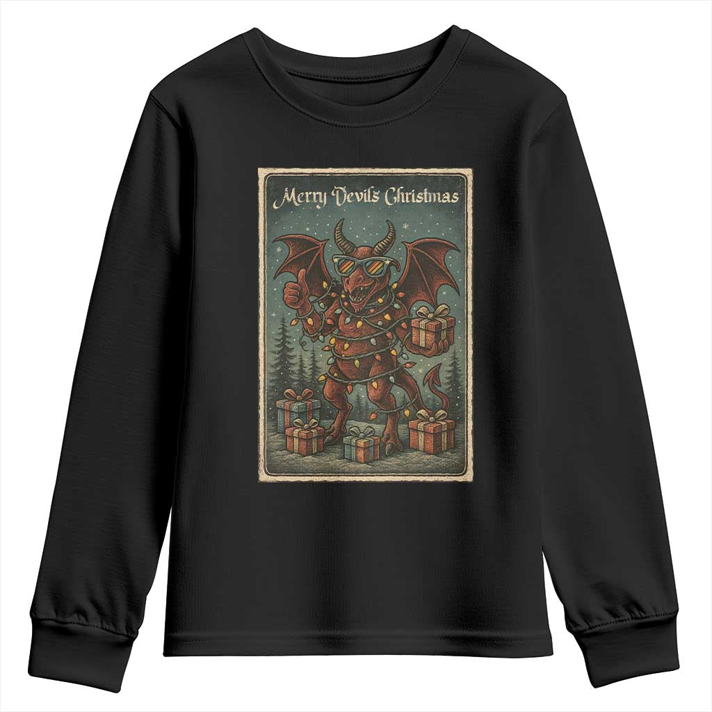 Jersey Devil Merry Devils Christmas Gift Youth Sweatshirt TS12 Black Print Your Wear