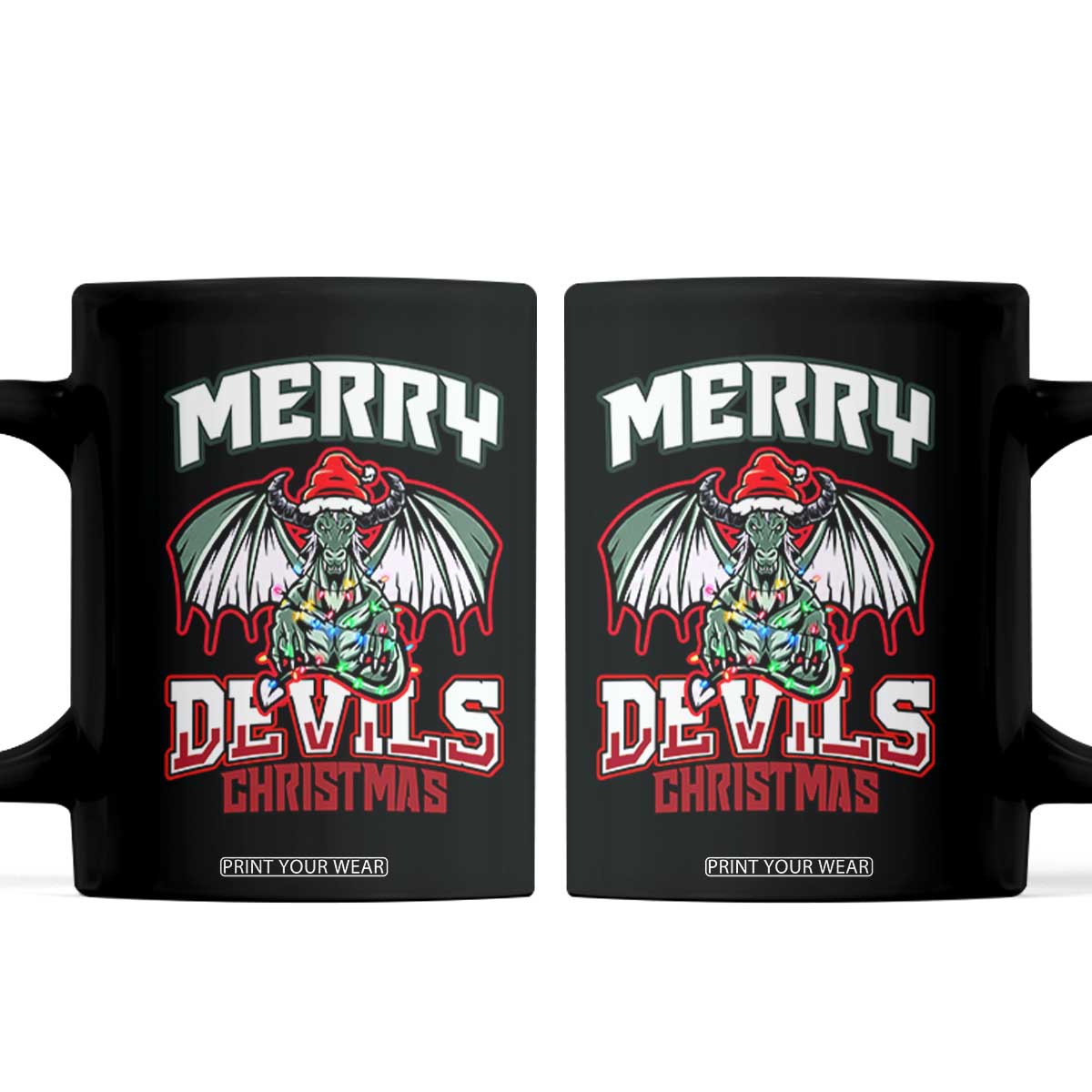 Jersey Devil Coffee Mug Merry Devils Christmas Cryptid Gift TS12 Black Print Your Wear