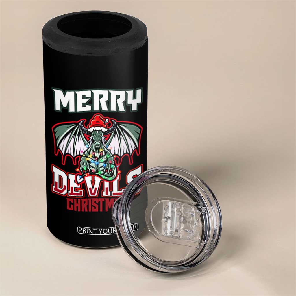 Jersey Devil 4 in 1 Can Cooler Tumbler Merry Devils Christmas Cryptid Gift TS12 Print Your Wear