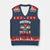 Jersey Devil V-Neck Knit Sweater Vest Merry Devils Xmas Cryptid Gift TS12 Navy Red Print Your Wear