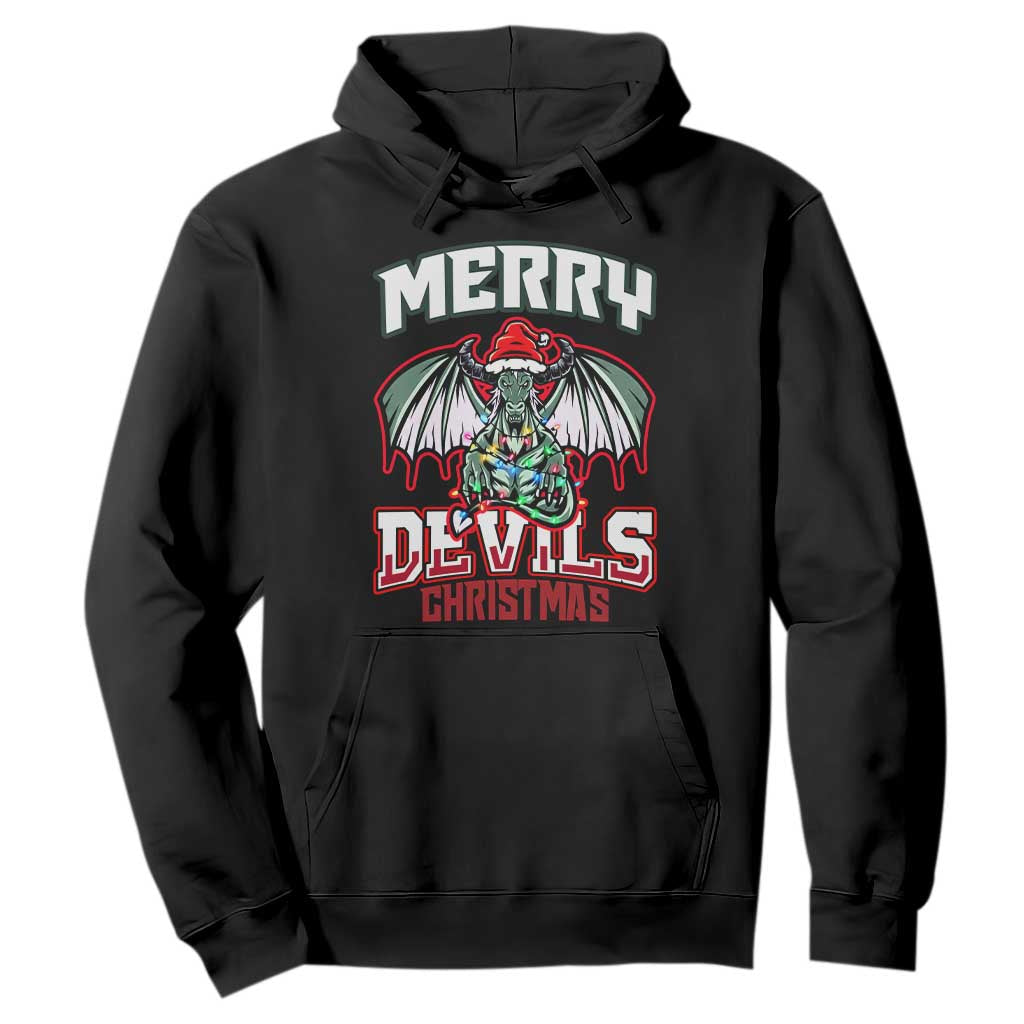 Jersey Devil Hoodie Merry Devils Christmas Cryptid Gift TS12 Black Print Your Wear