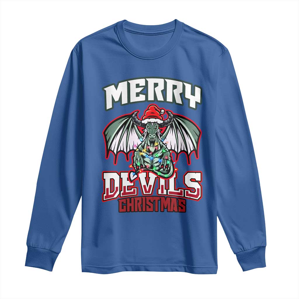 Jersey Devil Long Sleeve Shirt Merry Devils Christmas Cryptid Gift TS12 Royal Blue Print Your Wear