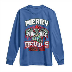 Jersey Devil Long Sleeve Shirt Merry Devils Christmas Cryptid Gift TS12 Royal Blue Print Your Wear