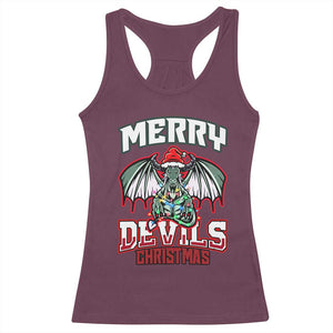 Jersey Devil Racerback Tank Top Merry Devils Christmas Cryptid Gift TS12 Maroon Print Your Wear
